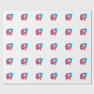 67, 6-7 meme, 6 7 grappig, 67 kerst cadeaupapier