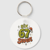 67, 6-7 meme, 6 7 grappig, 67 kerst sleutelhanger (Achterkant)