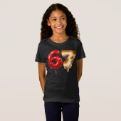 67 - 6 7 - Six Seven Meme - T-shirt (Voorkant volledig)