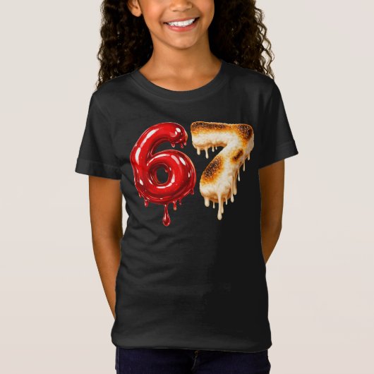 67 - 6 7 - Six Seven Meme - T-shirt (Voorkant)