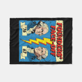 67 76 George Washington Thomas Jefferson Geschiede Fleece Deken (Voorkant (Horizontaal))