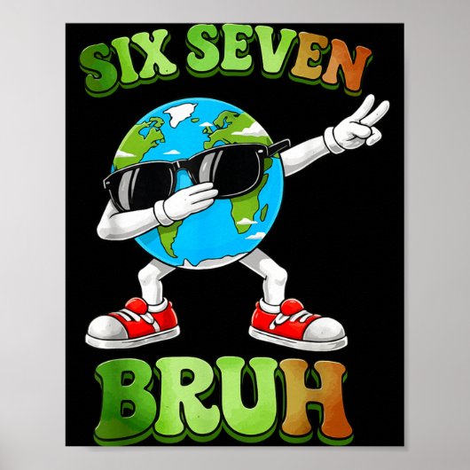 67 aardedag bruh 2026 leraar jongens kinderen dabb poster (Voorkant)