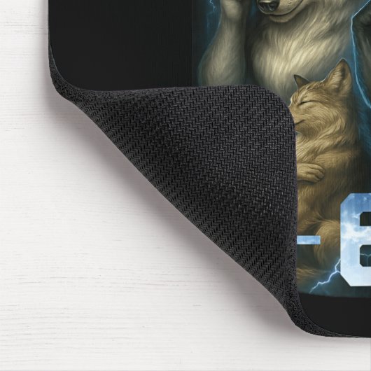 67 Alpha Wolf Meme Funny Graphic Tee Six Seven Hum Muismat (Hoek)