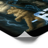 67 Alpha Wolf Meme Funny Graphic Tee Six Seven Hum Poster (Hoek)