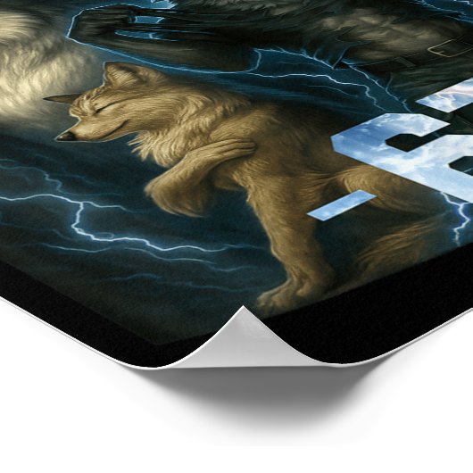 67 Alpha Wolf Meme Funny Graphic Tee Six Seven Hum Poster (Hoek)