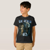 67 Alpha Wolf Meme Grappig Grafisch T-shirt Six Se (Voorkant volledig)