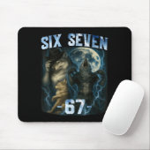 67 Alpha Wolf Meme Grappig Grafisch T-shirt Six Se Muismat (Met muis)