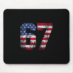 67 Amerikaanse Vlag Meme Grappig Zes Zeven Gen Alp Muismat