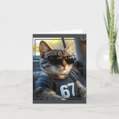 67 And Still Cool Funny Birthday Meme Cat Kaart (Voorkant)