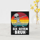 67 Animals Funny 67 Brainrot Youth Kids Alien 67  Kaart (Gele Bloem)