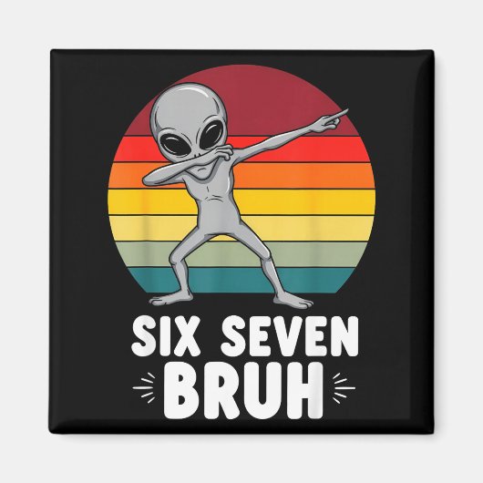 67 Animals Funny 67 Brainrot Youth Kids Alien 67  Magneet (Voorkant)