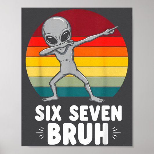 67 Animals Funny 67 Brainrot Youth Kids Alien 67  Poster (Voorkant)