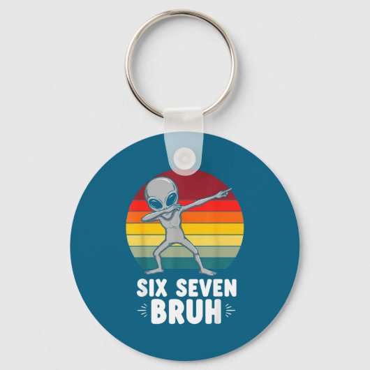 67 Animals Funny 67 Brainrot Youth Kids Alien 67  Sleutelhanger (Voorkant)
