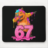 67 Animals Funny 67 Brainrot Youth Kids Capybara 6 Muismat (Voorkant)