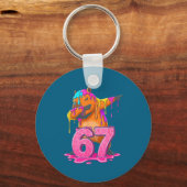 67 Animals Funny 67 Brainrot Youth Kids Capybara 6 Sleutelhanger (Voorkant)