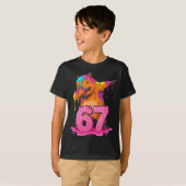 67 Animals Funny 67 Brainrot Youth Kids Capybara 6 T-shirt (Voorkant volledig)