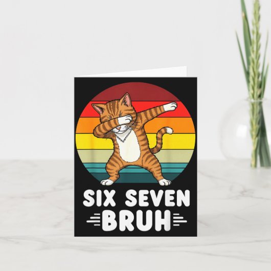 67 Animals Funny 67 Brainrot Youth Kids Cat 67  Kaart (Voorkant)