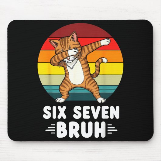 67 Animals Funny 67 Brainrot Youth Kids Cat 67  Muismat (Voorkant)