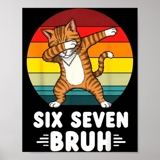 67 Animals Funny 67 Brainrot Youth Kids Cat 67  Poster (Voorkant)