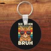 67 Animals Funny 67 Brainrot Youth Kids Cat 67  Sleutelhanger (Voorkant)