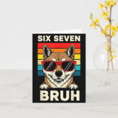 67 Animals Funny 67 Brainrot Youth Kids Dog 67  Kaart (Gele Bloem)