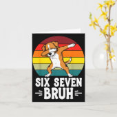 67 Animals Funny 67 Brainrot Youth Kids Dog 67  Kaart (Gele Bloem)