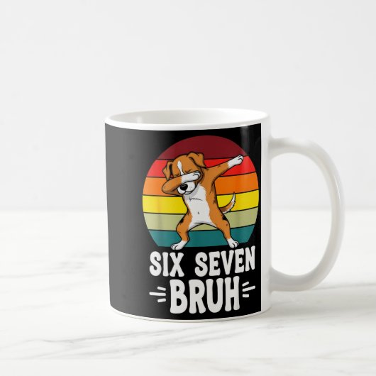 67 Animals Funny 67 Brainrot Youth Kids Dog 67  Koffiemok (Rechts)