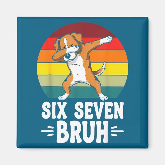 67 Animals Funny 67 Brainrot Youth Kids Dog 67 Magneet (Voorkant)