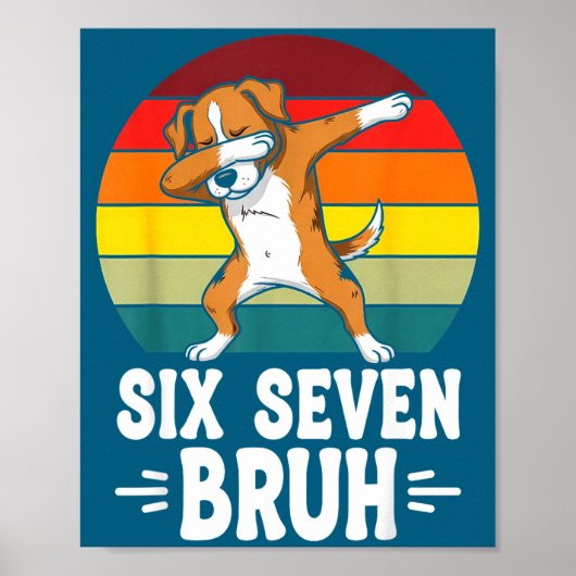 67 Animals Funny 67 Brainrot Youth Kids Dog 67  Poster (Voorkant)