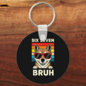 67 Animals Funny 67 Brainrot Youth Kids Dog 67  Sleutelhanger (Voorkant)