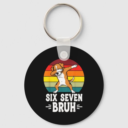 67 Animals Funny 67 Brainrot Youth Kids Dog 67  Sleutelhanger (Voorkant)