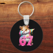 67 Animals Funny 67 Brainrot Youth Kids Hamster 67 Sleutelhanger (Voorkant)