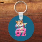 67 Animals Funny 67 Brainrot Youth Kids Hamster 67 Sleutelhanger (Voorkant)