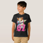 67 Animals Funny 67 Brainrot Youth Kids Hamster 67 T-shirt (Voorkant volledig)