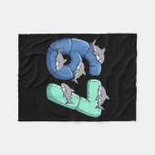 67 Animals Funny 67 Brainrot Youth Kids Shark 67  Fleece Deken (Voorkant (Horizontaal))