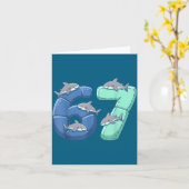 67 Animals Funny 67 Brainrot Youth Kids Shark 67  Kaart (Gele Bloem)