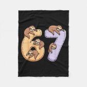 67 Animals Funny 67 Brainrot Youth Kids Sloth 67 Fleece Deken (Voorkant)