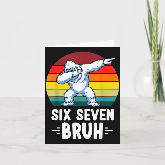 67 Animals Funny 67 Brainrot Youth Kids Yeti 67  Kaart (Voorkant)