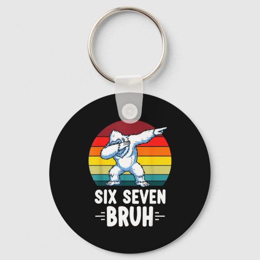 67 Animals Funny 67 Brainrot Youth Kids Yeti 67  Sleutelhanger (Voorkant)