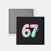 67 Aura Energie Alpha Internet Meme  Magneet (Voorkant / Achterkant)