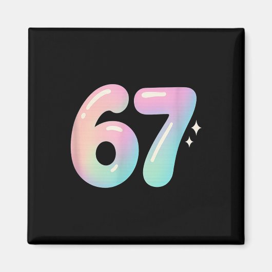 67 Aura Energie Alpha Internet Meme  Magneet (Voorkant)