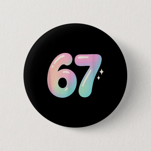 67 Aura Energy Alpha Internet Meme straattaal Ronde Button 5,7 Cm (Voorkant)