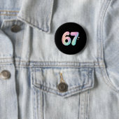 67 Aura Energy Alpha Internet Meme straattaal Ronde Button 5,7 Cm (In situ)