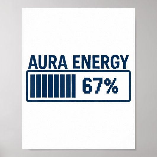 67 Aura Op Zes Zeven Grappige Meme Gen Alpha Slaan Poster (Voorkant)