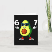 67 Avocado 6 7 Funny Cool Six Seven Meme Cartoon B Kaart (Voorkant)