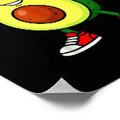 67 Avocado 6 7 Grappig Koel Zes Zeven Meme Cartoon Poster (Hoek)