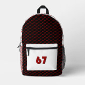 "67" Back Pack Bedrukte Rugzak (Voorkant)