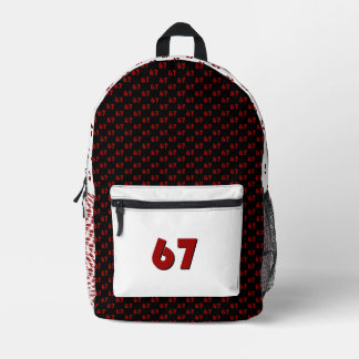 "67" Back Pack Bedrukte Rugzak
