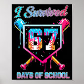 67 Baseball Ice Cream Drip Six Seven Meme Teachers Poster (Voorkant)