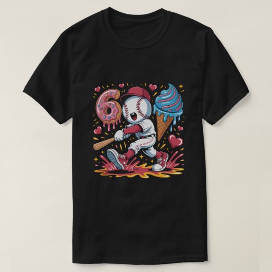 67 Baseball Meme Sweet Drip Art Donut and Ice Crea T-shirt (Design voorkant)